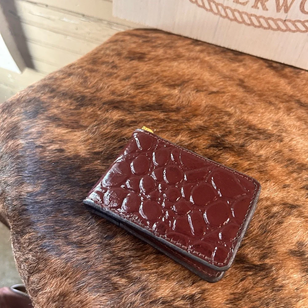 Hand Crafted burgundy croc